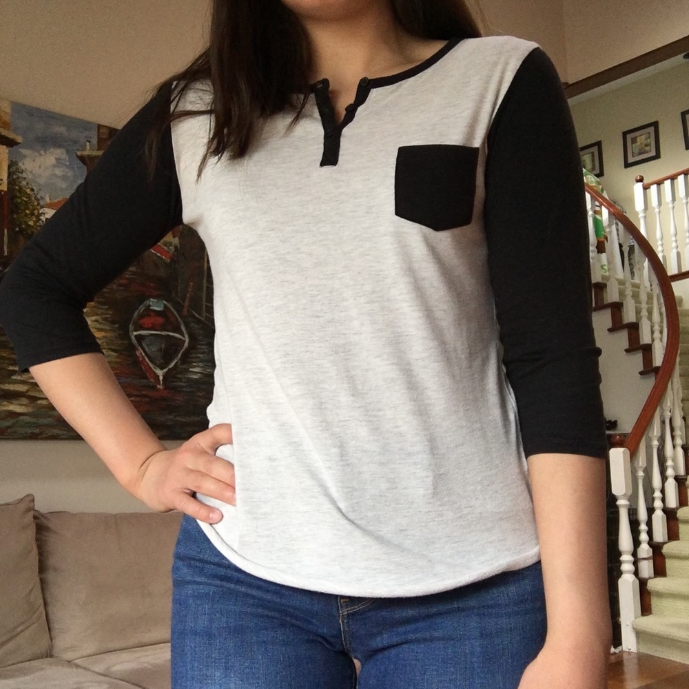 Black and White Long Sleeve shirt